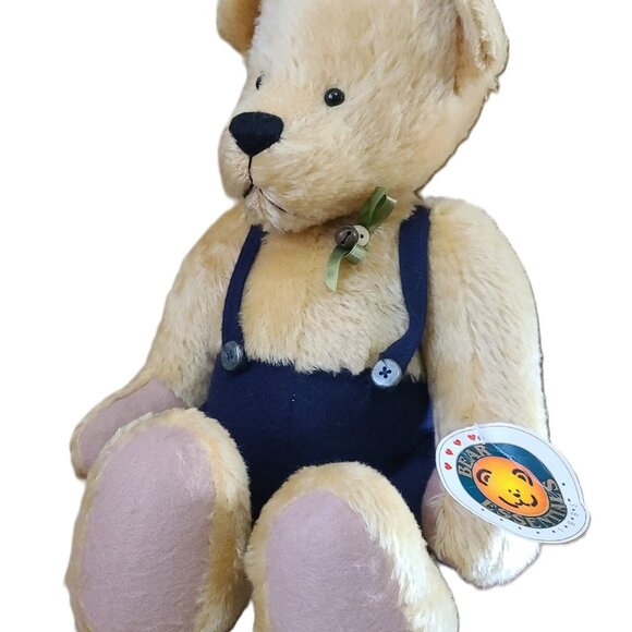 Bear Essentials Retired 1998 Mohair Bear Spencer w/ Suspenders - Picture 3 of 6